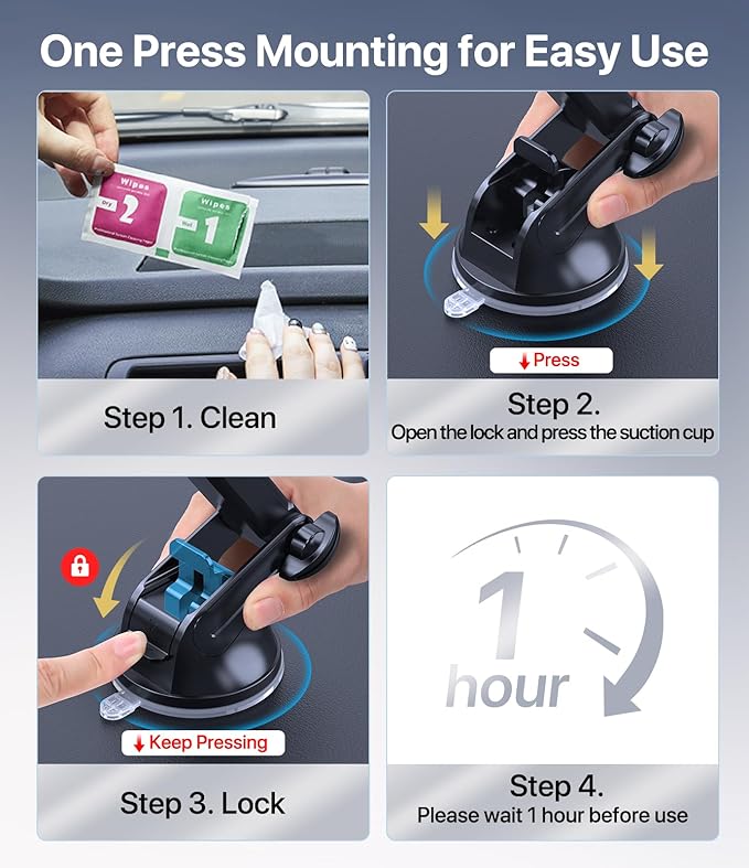 Miracase Phone Holders for Your Car, Universal Cell Phone Car Mount, 3-in-1 - Image 9