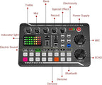 Facmogu F998 Live Sound Card Audio Mixer, Podcast Audio Interface - Image 5