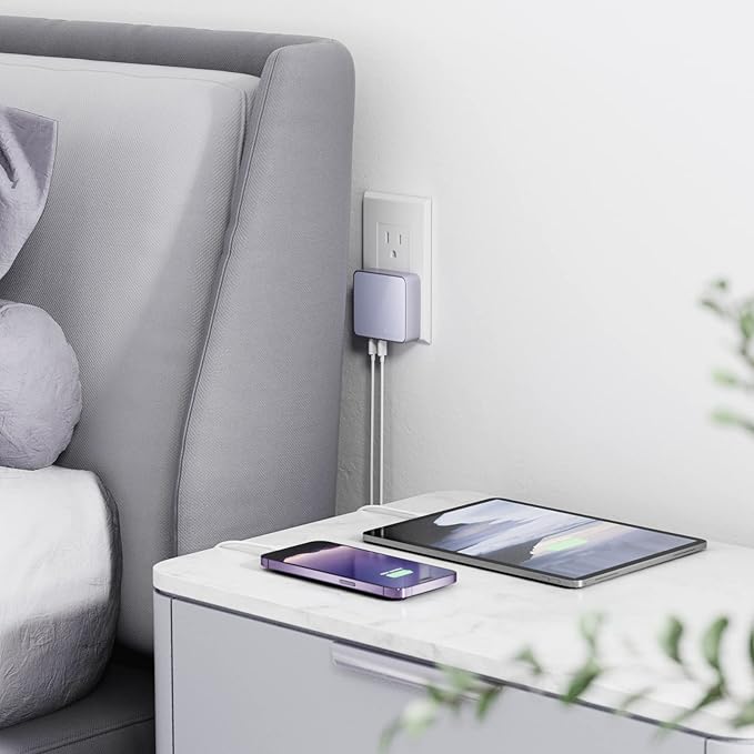 Nekmit USB C Charger, Thin Flat 52W 4-Port Fast Wall Charger - Image 4