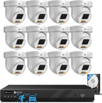 4COVR 16 Channel PoE PTZ Security Camera System, 12X 5MP IP PTZ Camera Two Way by 4COVR