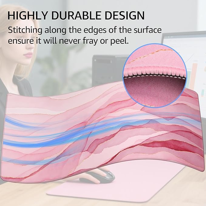 KTRIO Large Gaming Mouse Pad Desk Mat, Superior Micro-Weave Cloth, Non-Slip - Image 4