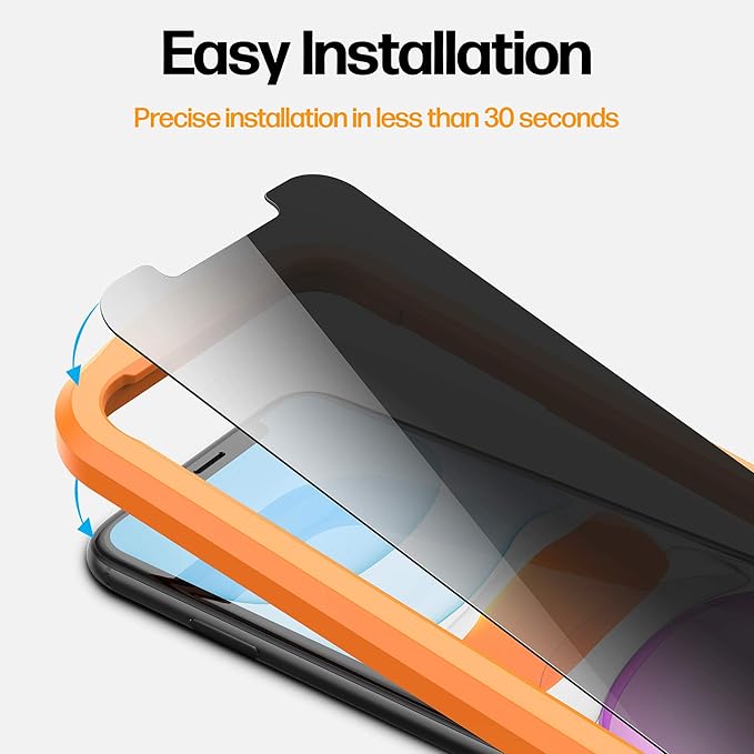 Power Theory Designed for iPhone 11, iPhone XR Privacy Screen Protector - Image 2