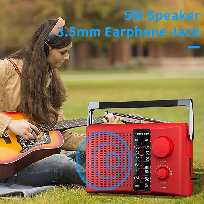 LEOTEC Portable AM FM Radio - Image 4