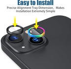 AGVEE 3+3 6 Pack for iPhone 15 6.1" / 15 Plus 6.7" Camera Lens Cover Protector - Image 3