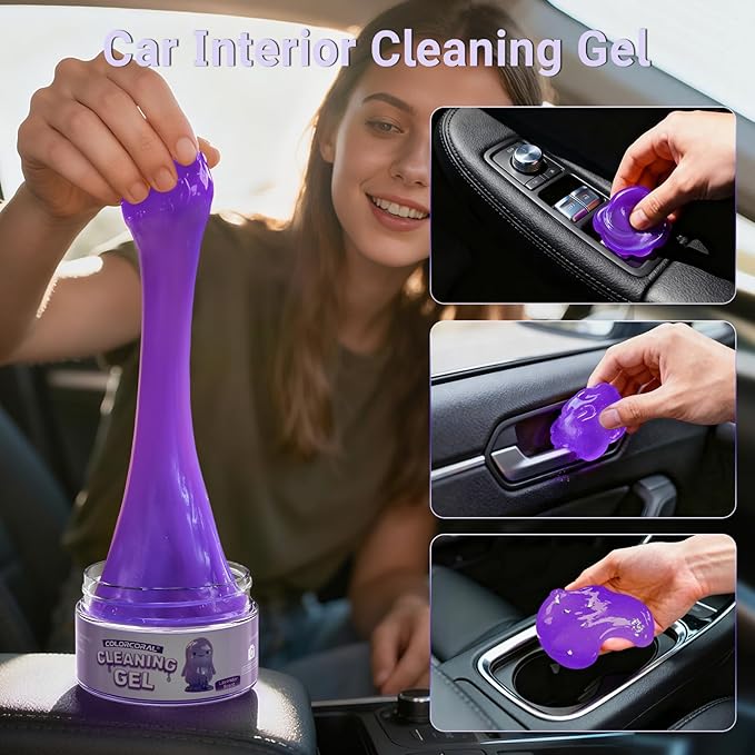 Car Cleaning Gel Reusable 2Pack - Image 2