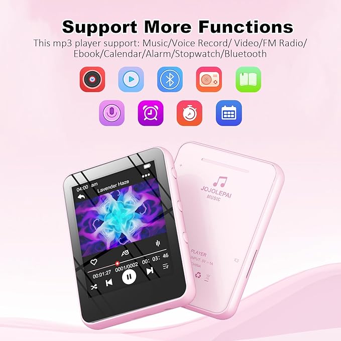 MP3 Music Player with Bluetooth, 32GB Storage, Full Touch Screen, Built-in - Image 6
