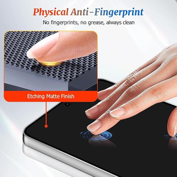 2 Pack Galaxy S22+/S23 Plus Matte Anti spy Privacy Screen Protector, 9H - Image 6