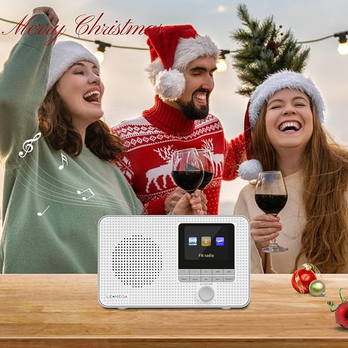 LEMEGA IR1 Portable WiFi Internet Radio, FM Digital Radio, Dual Alarms Clock - Image 8
