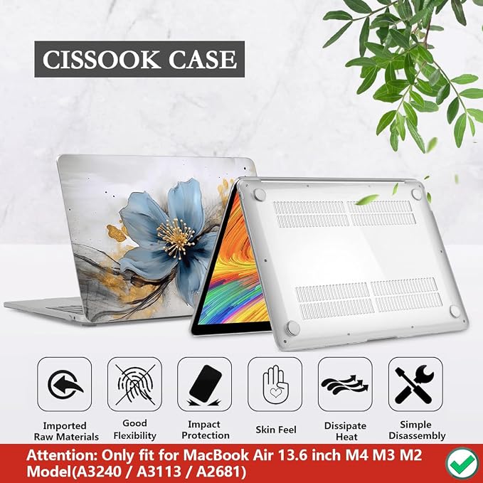 CISSOOK for MacBook Air 13.6 inch Case 2025 2024 2023 2022 Release Model A3240 - Image 6