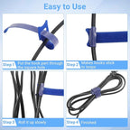 200 PCS Cable Ties Reusable 4+6+8inch Multi-Colour Cord Organizer - Image 4