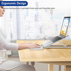 BESIGN LS01 Pro Ergonomic Laptop Stand, Plastic Laptop Riser, Portable and - Image 3