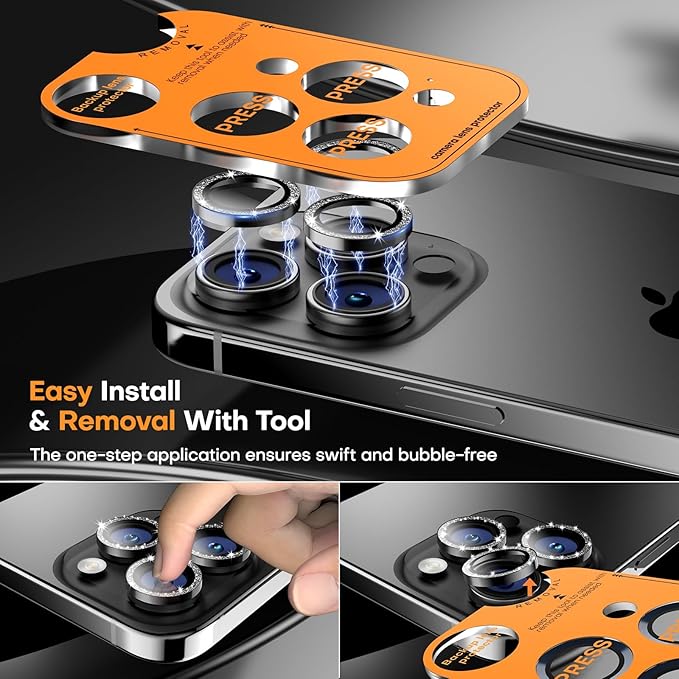 Camera Lens Protector for iPhone 16 Pro Max/16 Pro/15 Pro Max/15 Pro/14 Pro - Image 6
