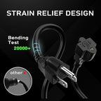 LUCKY TL Indoor Outdoor Extension Cord, 16/3 Gauge Black Long Extension Cord - Image 2