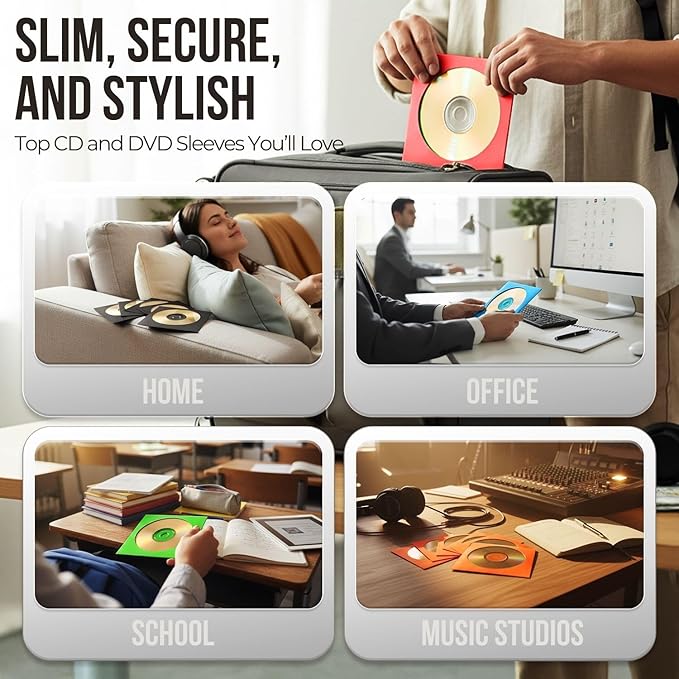 Flexzion DVD CD Sleeves 100 Pack - Image 8