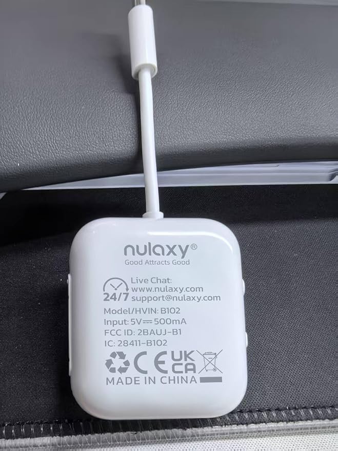 Nulaxy Air in-Flight Bluetooth Wireless Audio Transmitter Receiver - Image 8