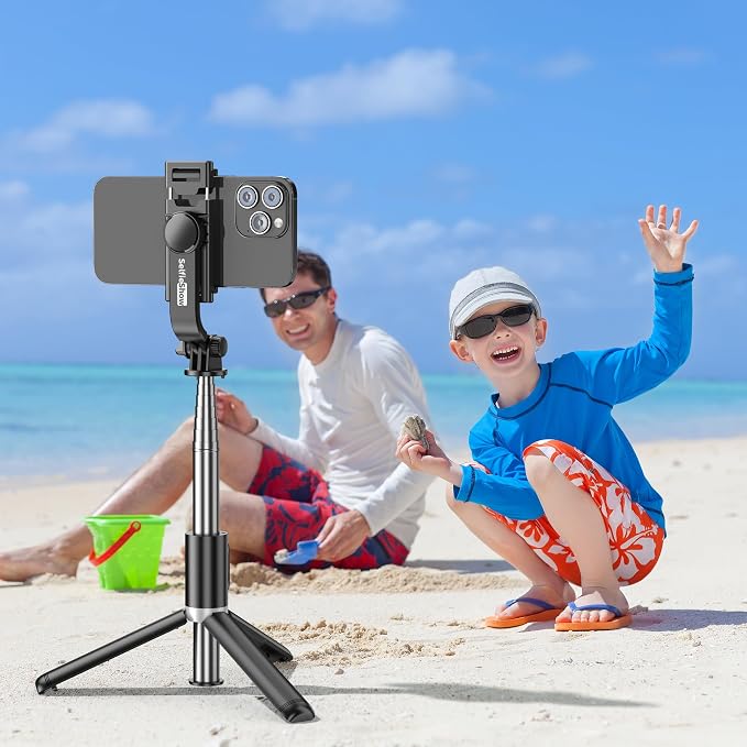 Selfie Stick Tripod, All in One Extendable & Portable iPhone Tripod Selfie Stick - Image 9
