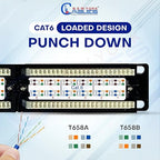 NewYork Cables 12 Port Cat6 Patch Panel – 10Gb Ethernet, 1U Horizontal Wall - Image 6
