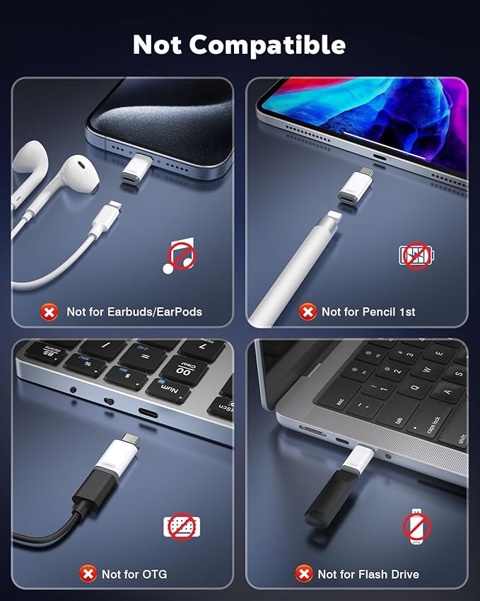 MoKo Lightning to USB C Adapter 4 Pack - Image 2