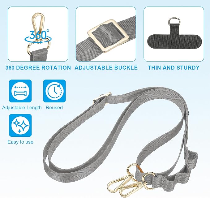 PATIKIL Universal Cell Phone Lanyard, Adjustable Crossbody Phone Strap - Image 3