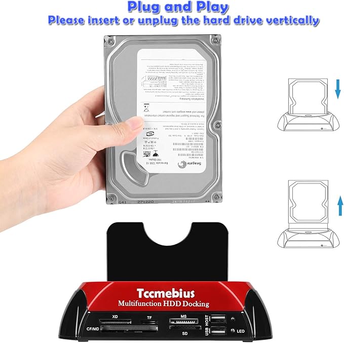 Hard Drive Docking Station, TCC-S862-US USB 2.0 to 2.5 3.5 Inch SATA IDE Dual - Image 8