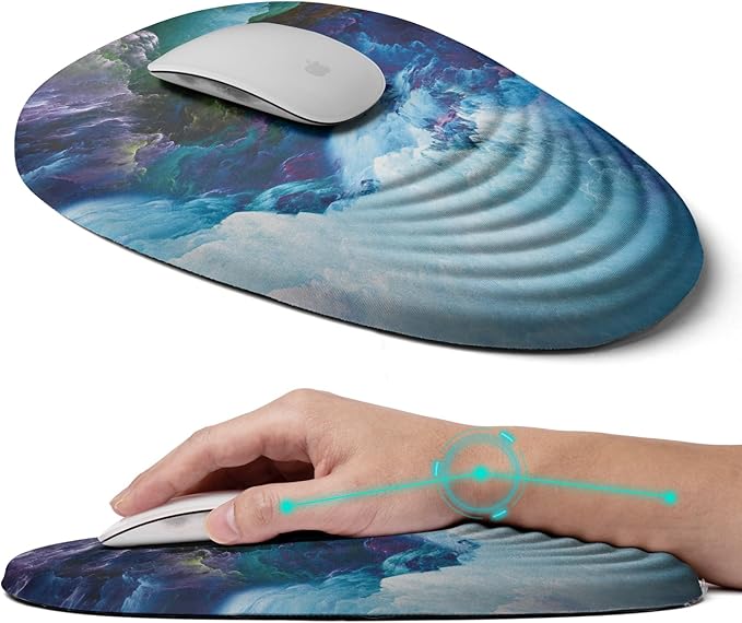 Ergonomic Mouse Pad with Wrist Rest Support, Mousepad Relief Carpal Tunnel Pain by LSLXDCLJ