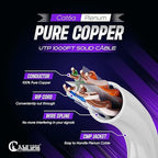 Newyork Cables | Cat6A Plenum Cable 1000ft, PoE++ | 100% Solid Bare Copper 10GB - Image 2