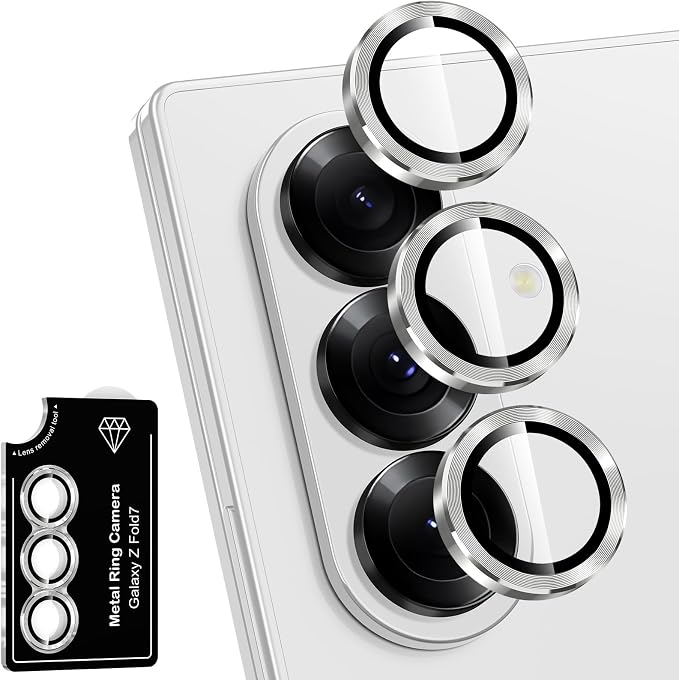 for Samsung Galaxy Z Fold 7 Camera Lens Protector, Individual Metal Ring by Btscase