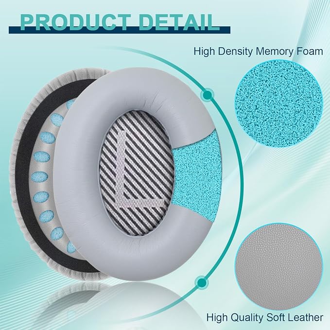 Replacement Earpads Cushions for Bose QuietComfort 35 & Quiet Comfort 35 II - Image 4