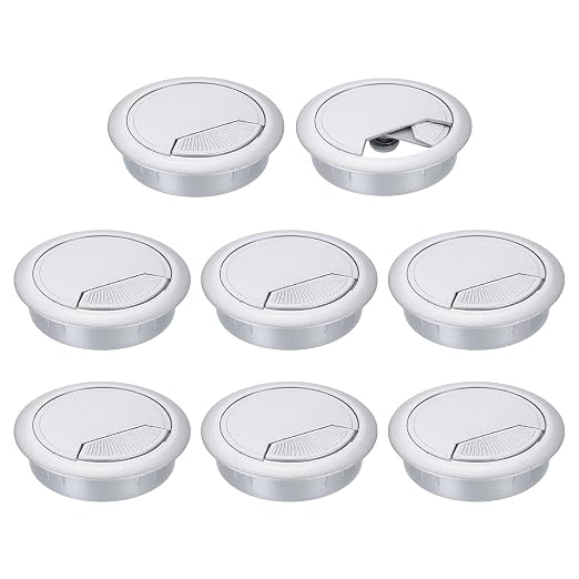 uxcell 8 Pcs 60mm Desk Grommet, Plastic Cable Hole Cover, Wire Cord Cable by uxcell