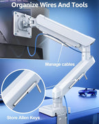 Single Monitor Mount for 22 24 27 32 inch Screen, Gas Spring Arm Holds 4.4-22 - Image 8