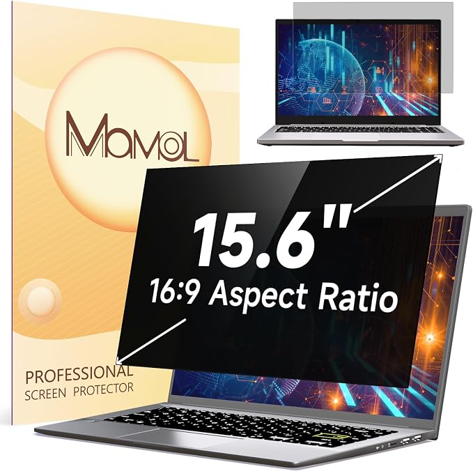 Mamol 15.6 Inch Laptop Privacy Screen Filter by Mamol