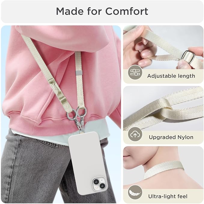 Phone Lanyard 2 in 1, Anti Theft Phone Strap Crossbody - Image 6