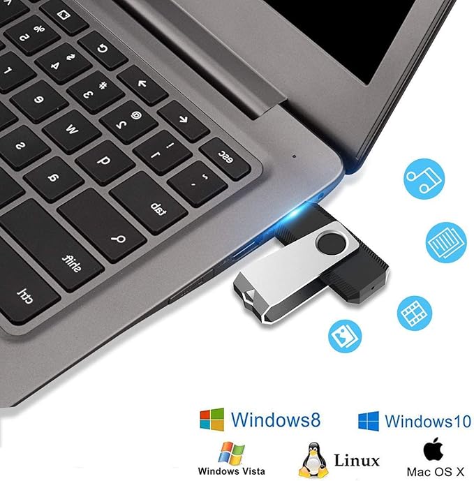 Aiibe 16 GB Flash Drive 10 Pack Bulk 16GB USB Flash Drives 2.0 USB Stick Thumb - Image 2