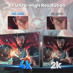 23.8” 4K Portable Monitor, UHD 120% SRGB IPS FreeSync Gaming Moniter USB-C HDMI - Image 2