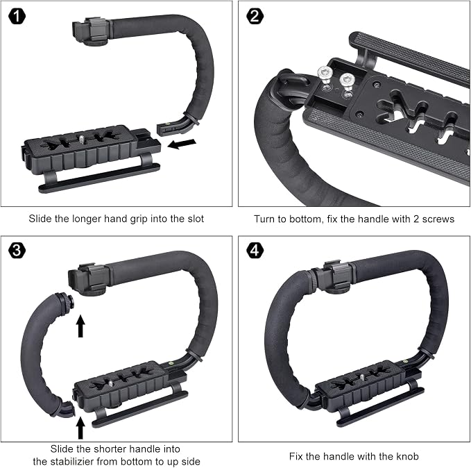 3-Shoe DSLR/Mirrorless/Action Camera Camcorder Phone Stabilizer Expansion Cage - Image 8