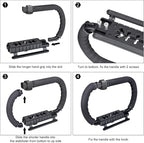 3-Shoe DSLR/Mirrorless/Action Camera Camcorder Phone Stabilizer Expansion Cage - Image 8