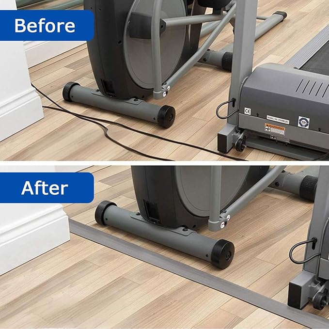 4ft Floor Cord Cover, Cord Hider Floor Gray, Extension Cable Cover Power Cord - Image 6