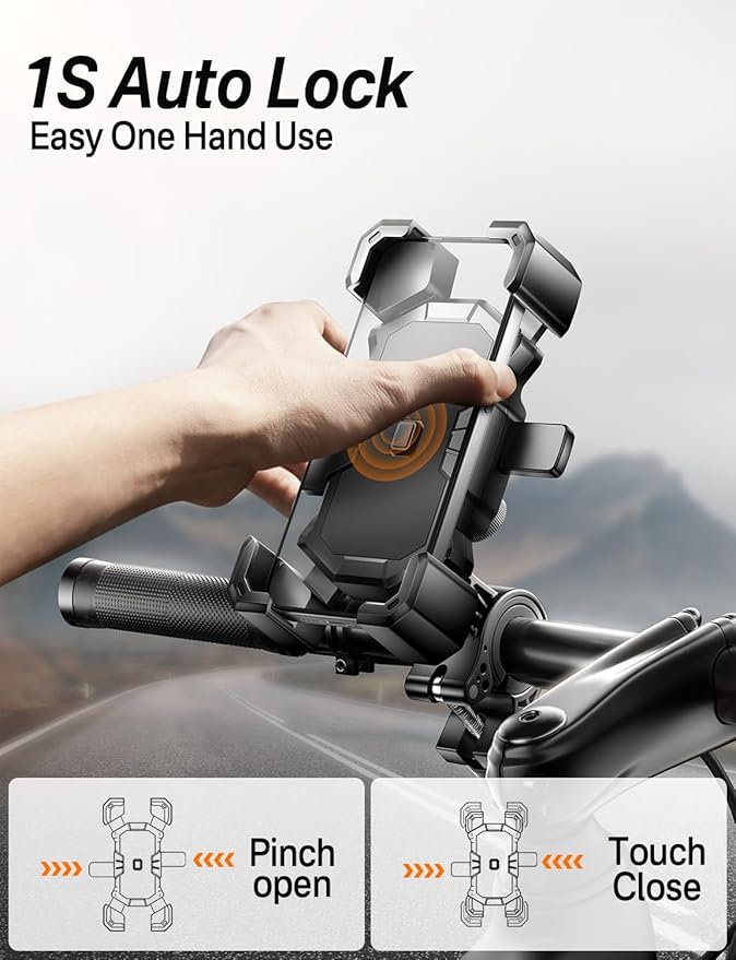 Bike Phone Holder Handlebar, Motorcycle Phone Mount, ATV Cell Phone Clamp - Image 4