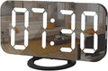 Digital Clock Large Display, LED Alarm Electric Clocks Mirror Surface by SZELAM