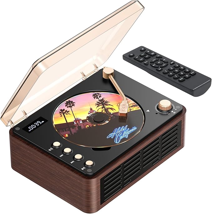 CD Player with Speaker, Retro Portable CD Players by POFOTOPortableDVDPlayer