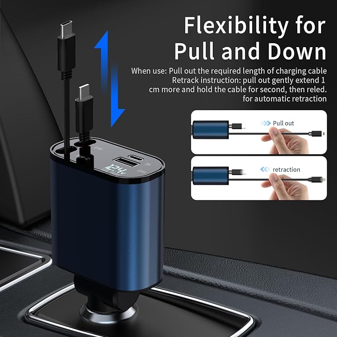 Retractable Car Charger Compatible - Image 4