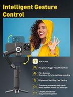 3-Axis Gimbal Stabilizer for iPhone 15/14/13 Pro Max Android, Foldable - Image 4