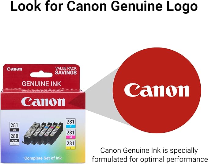 Canon PGI-280XL/CLI-281 5 Color Pack Compatible to TR8520, TS9120 Series - Image 4