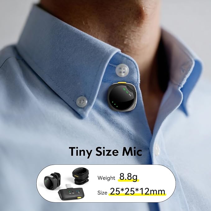 Wireless Lavalier Microphone for iPhone/Android, Lapel Mics - Image 6