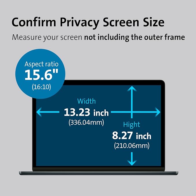Kensington MagPro™ Magnetic Laptop Privacy Screen 15.6 inch, Removable 16:10 - Image 7