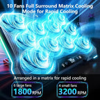 G-STORY Gaming Laptop Cooling Pad, RGB Lights Laptop Cooler - Image 2