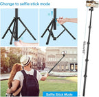 Victiv 68 inch/ 173cm Phone Tripod Stand, Selfie Stick Tripod - Image 3