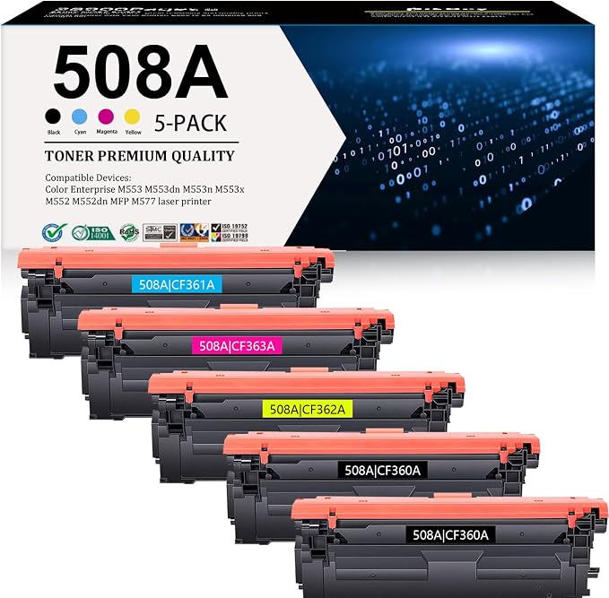 508A Toner Cartridge Combo Pack Compatible 508A 508 Toner Cartridges CF360A by PikBey