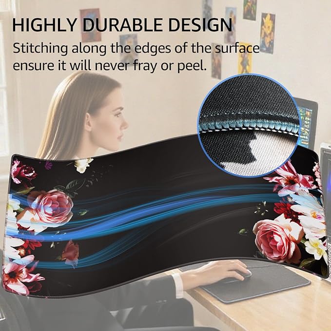 KTRIO Large Gaming Mouse Pad Desk Mat, Superior Micro-Weave Cloth, Non-Slip - Image 3