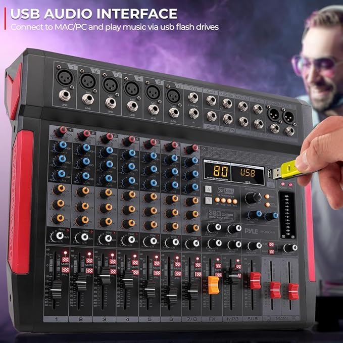 Pyle Professional DJ Audio Mixer Controller - Image 6